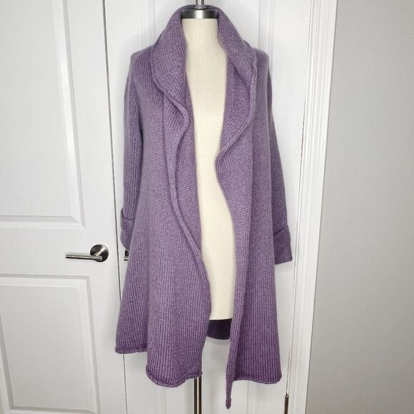 Soft Surroundings Telluride Wool Alpaca Topper Open Front Cardigan Sweater Small - Picture 7 of 9